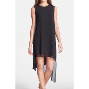 NWT: BCBG Black Lainey Asymmetrical-Hem Dress